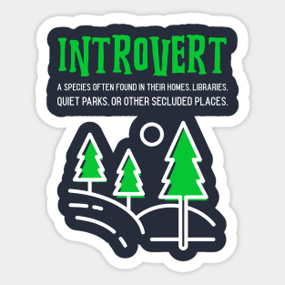 Introvert Species, Funny antisocial Sticker